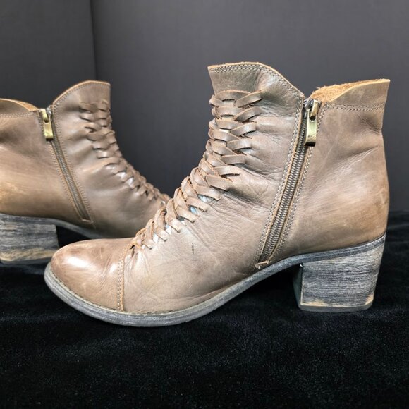 Antelope Gray Leather Boots sz 41 (US-10) - Picture 5 of 13